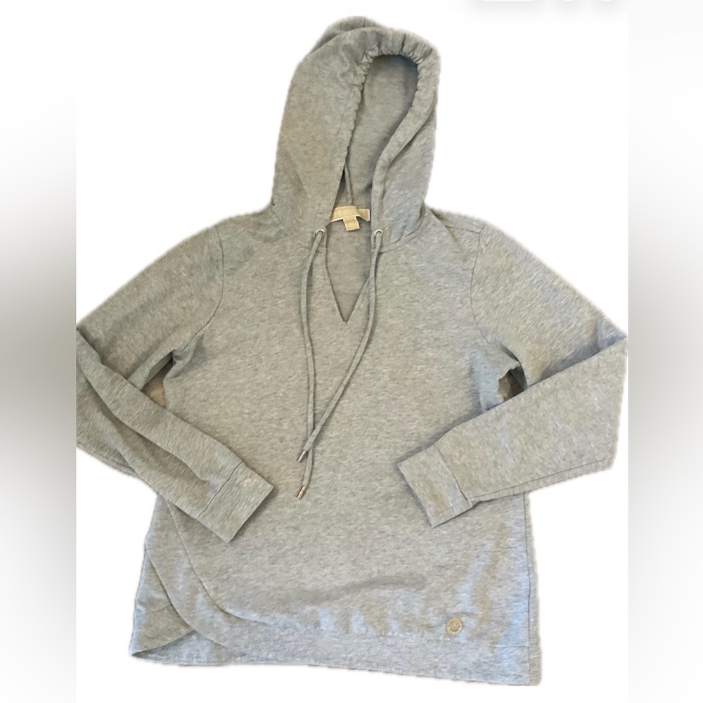 ***Michael Kors **Feathered Gray Women's Pullover V-Neck Hoodie